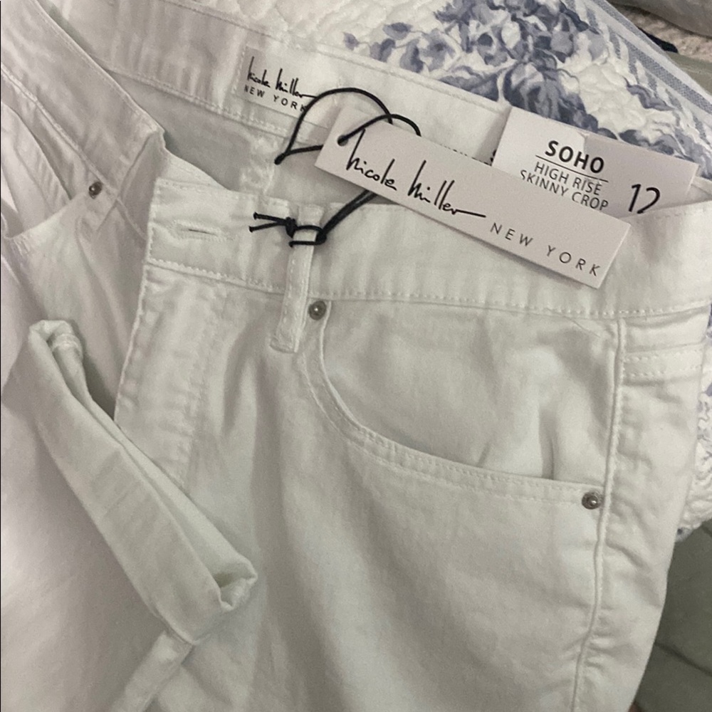 Nicole Miller White High Rise Jeans